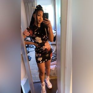 NWT Zara Satin Effect Print Dress - L